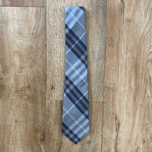 Burberry Mens Silk Nova Check Classic Tie - Grey/Silver